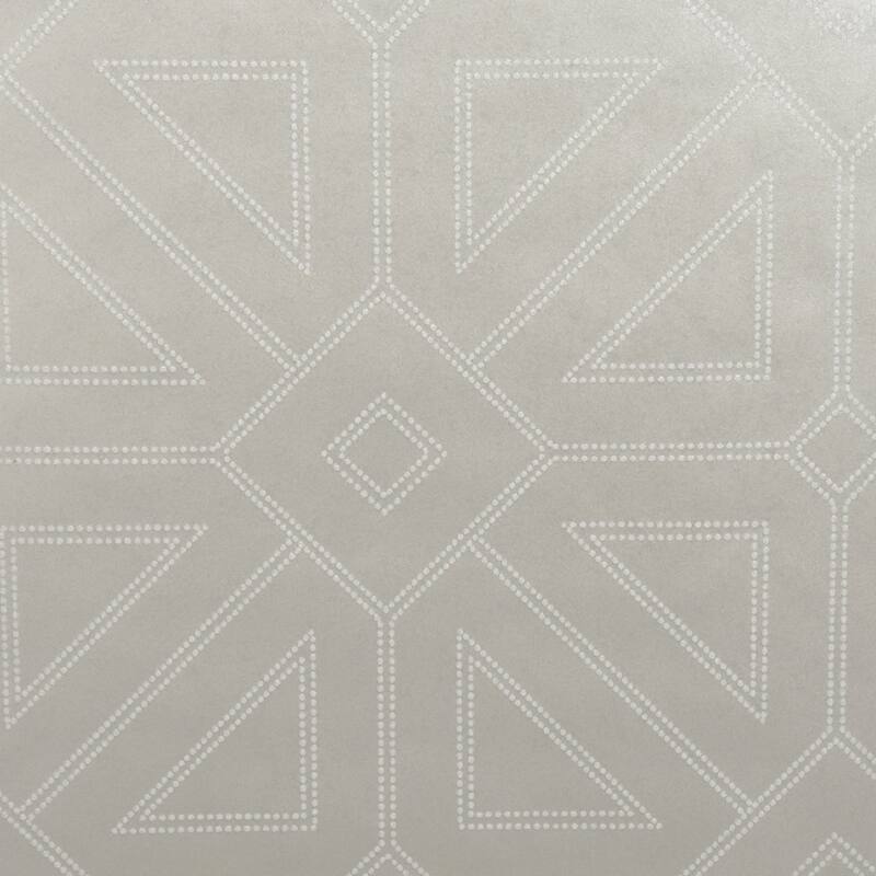 A-Street Prints Voltaire Platinum Beaded Geometric Wallpaper