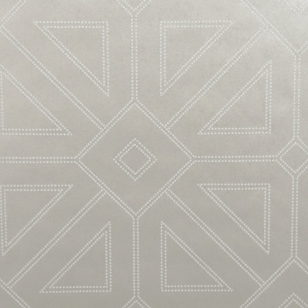 A-Street Prints Voltaire Platinum Beaded Geometric Wallpaper
