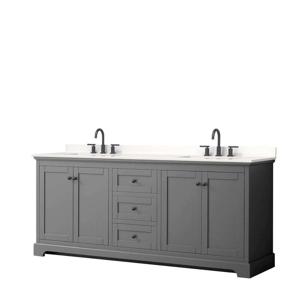 Avery 80-inch Double Vanity, Quartz Top