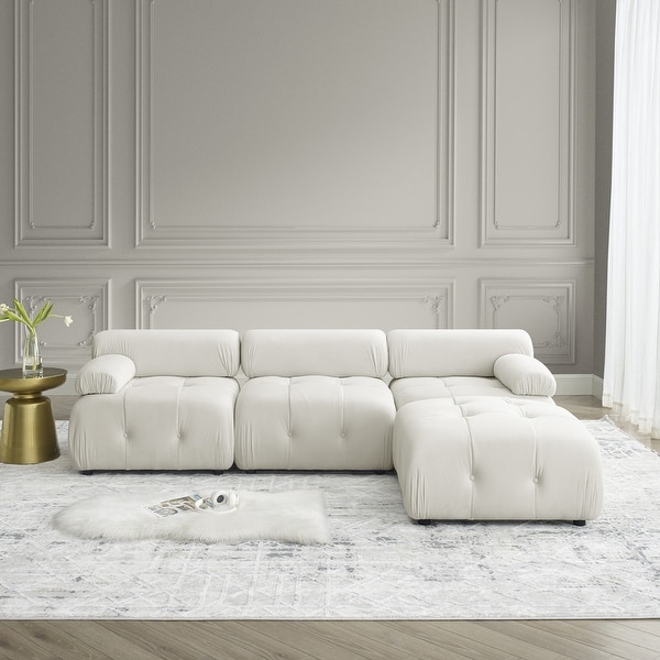 Ivory l best sale shaped couch
