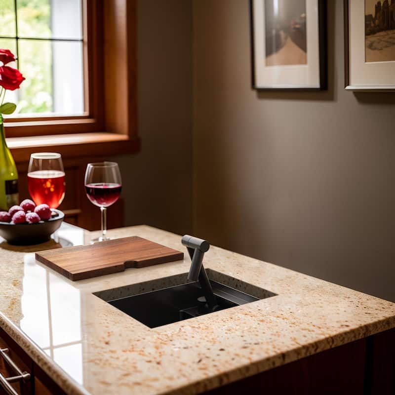 Black/SILVER/WHITE RV Sink with faucet and a foldable tap inside