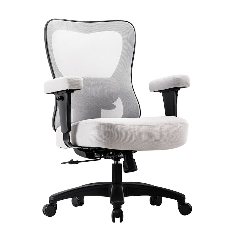 Big Office Chair,Large Ergonomic Executive Chair,Computer Desk Task Chair with Wheels,Thick Seat Cushion Chair
