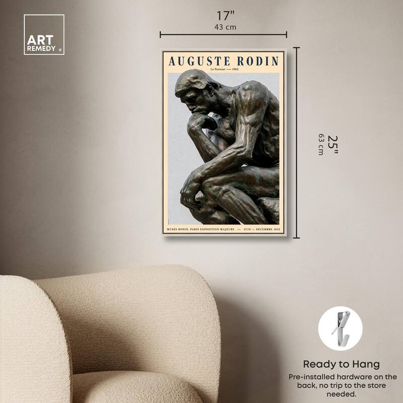The Thinker Canvas by Art Remedy