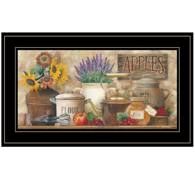 TrendyDecor4U Farmhouse "Antique Kitchen" Framed Print Wall Art by Ed Wargo - Earthtones