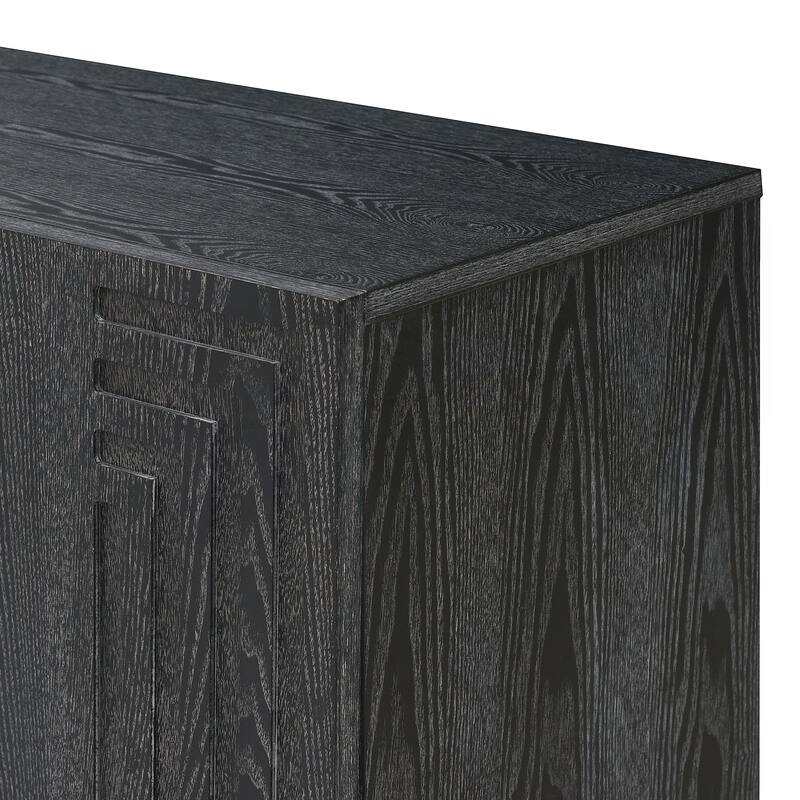 4-Door Vintage Fluted Sideboard Cabinet