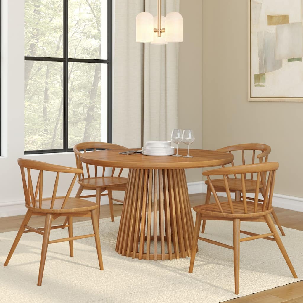 Round 47" Lido Pedestal Dining Table for 4