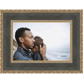 27x36 Distressed/Aged Gold Complete Wood Picture Frame with UV Acrylic ...