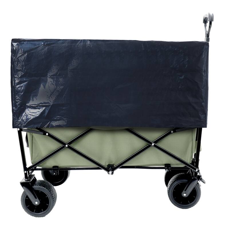 440 lb Collapsible Floral Wagon Cart with 360° Swivel Wheels