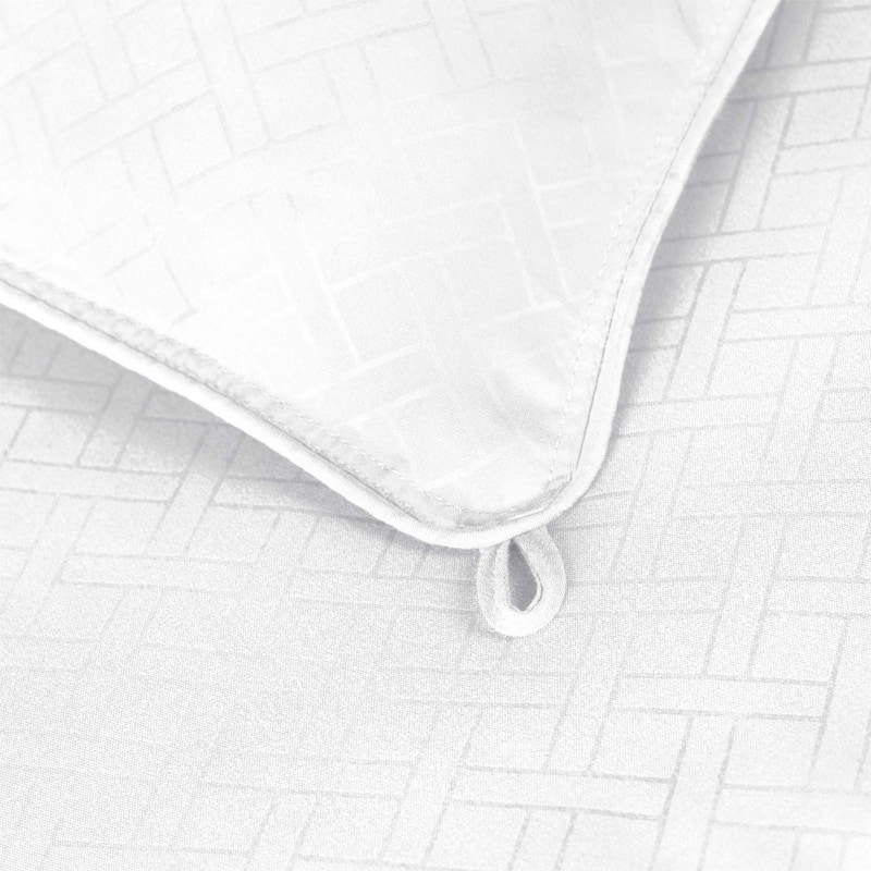 Superior Monochrome Basketweave Microfiber Down Alternative Comforter