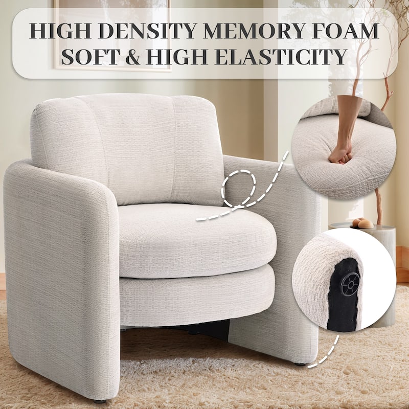 Upholstered Barrel Armchair