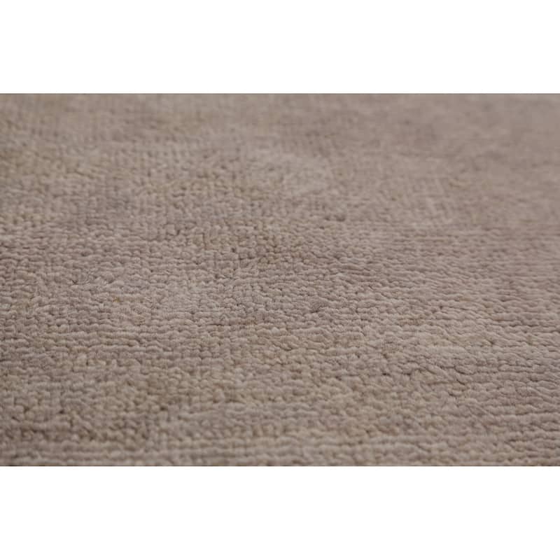 Vegetable Dye Taupe Gabbeh Persian Area Rug Hand-Knotted Wool Carpet - 10'0" x 12'11"