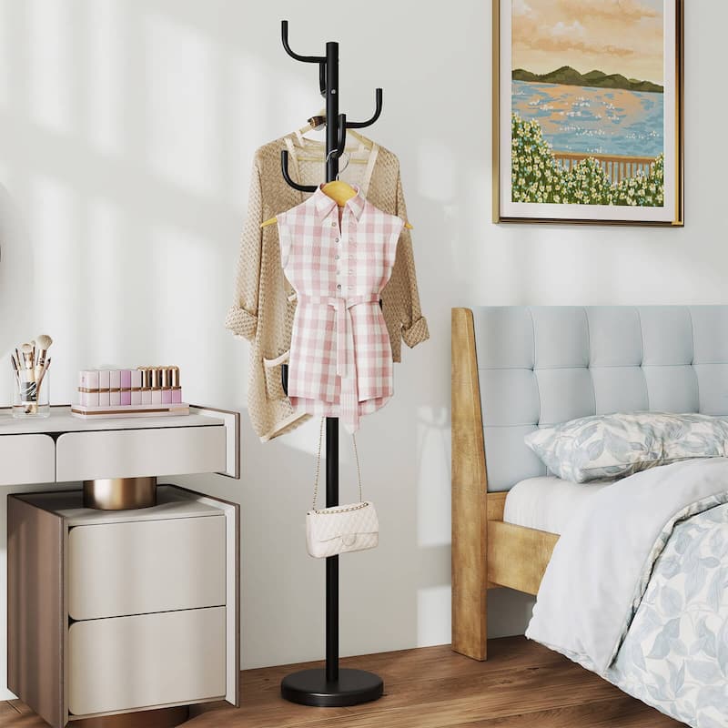 Costway Metal Coat Rack Hat Hanger Hooks Hall Entryway For Jacket