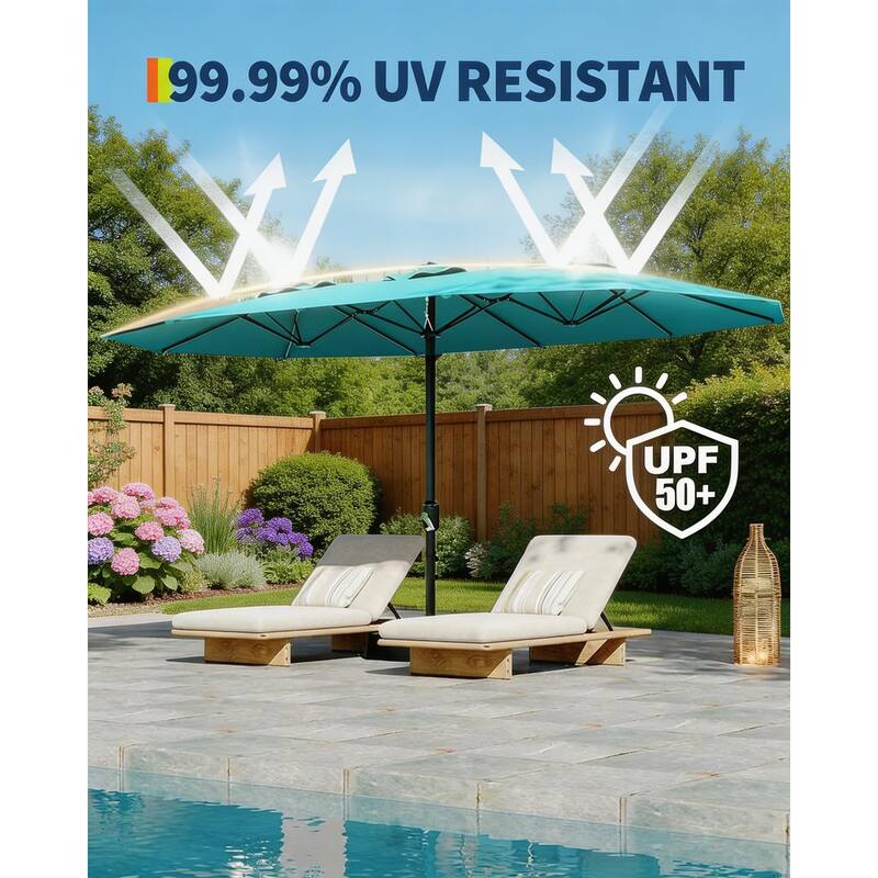 13ft Patio Umbrella, with Double Canopy, No Base