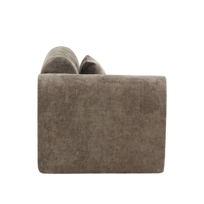 Christopher Knight Home- Buker Curved Polyester Sectional Sofa