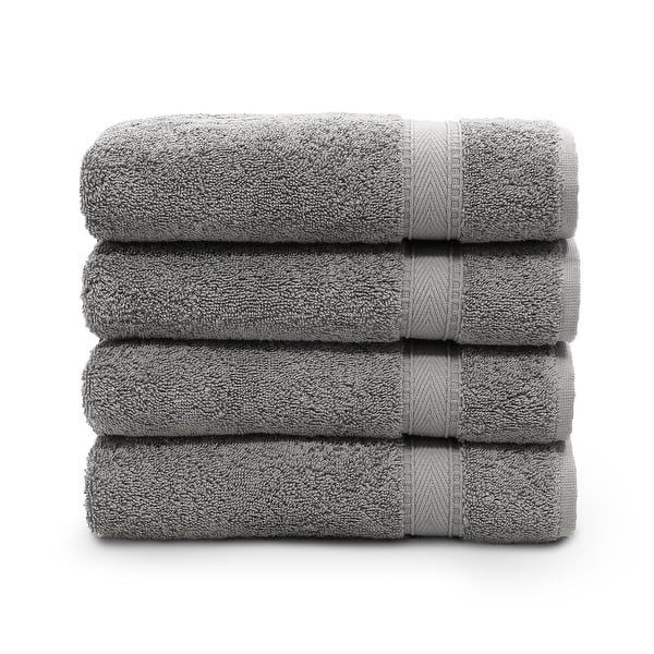Authentic Hotel Spa Turkish Cotton Hand Towels (Set of 4) - Charcoal
