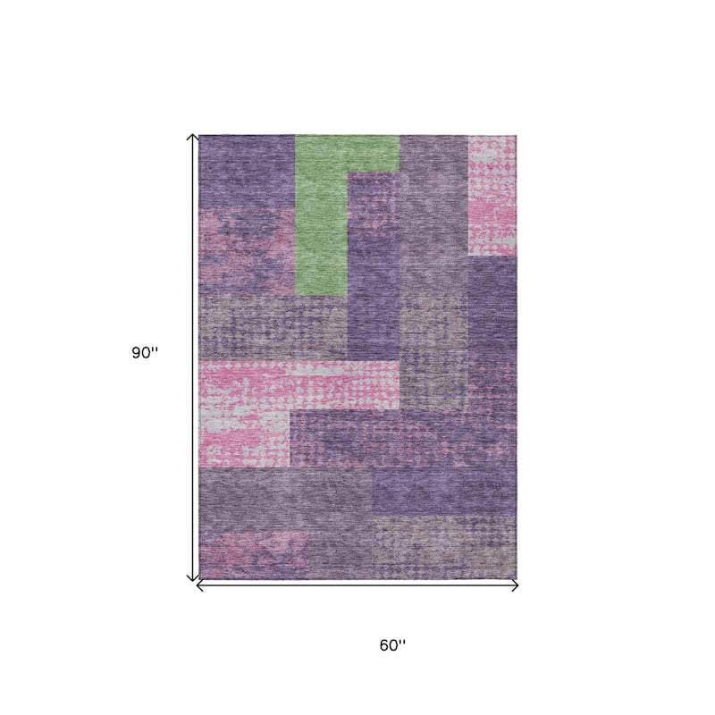 HomeRoots Geometric Transitional Rectangle Outdoor Rug