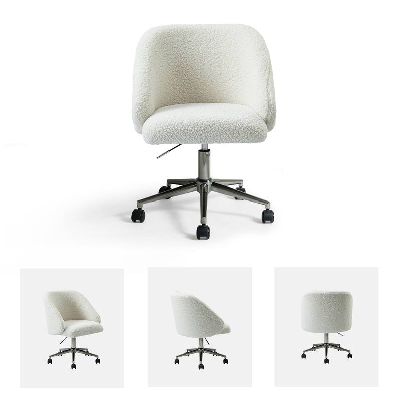 Joah Modern Boucle 360 Swivel Height Adjustable Swivel Office Chair