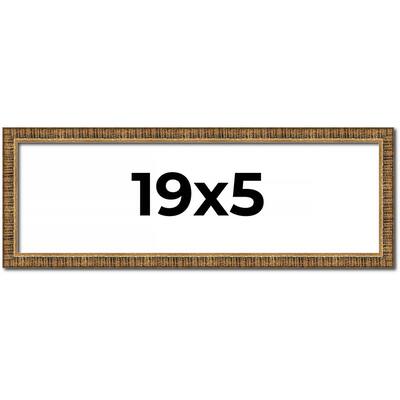 19x5 Frame Gold Solid Wood Picture Frame - Complete Modern Photo Frame