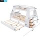 preview thumbnail 24 of 32, Artsy Twin over Full Bunk Bed with Trundle and Convenient Built-in Desk, Three Storage Drawers and Shelf