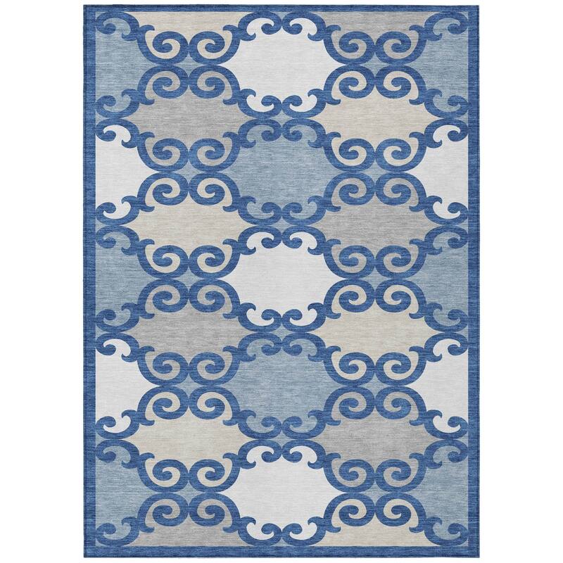 HomeRoots Trellis Transitional Rectangle Outdoor Rug