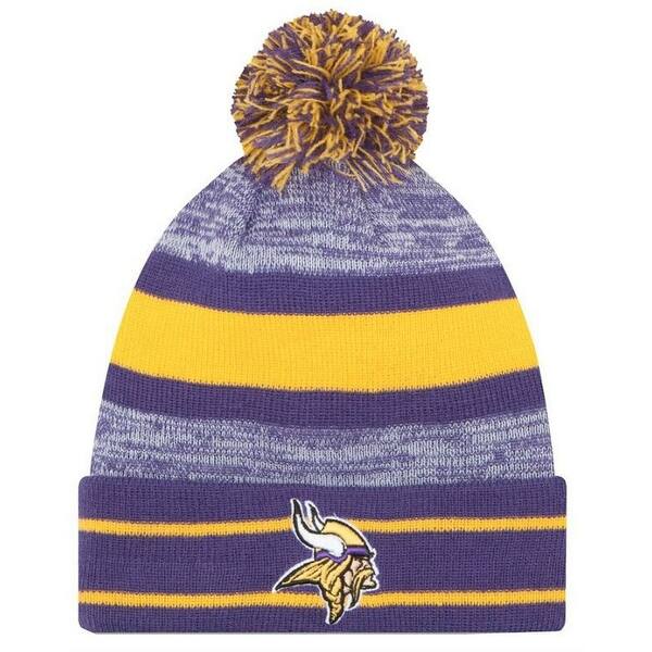 Shop New Era 2019 Nfl Minnesota Vikings Cuff Pom Knit Hat Beanie