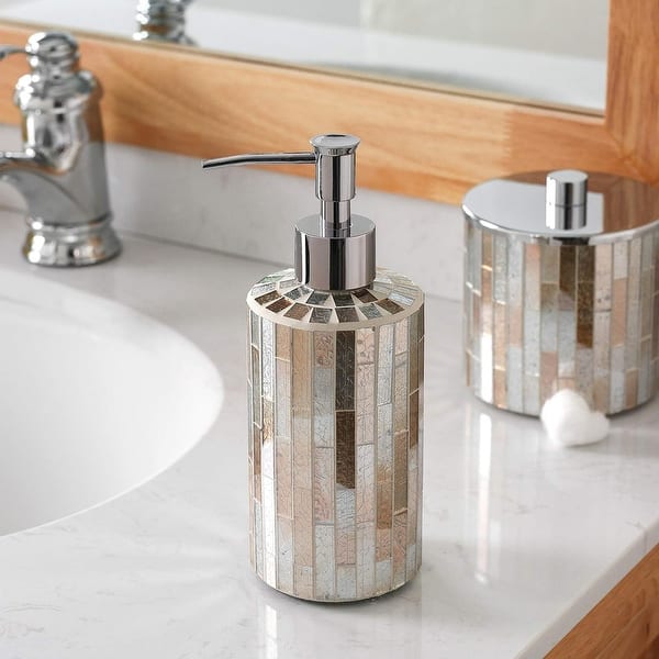 Decorative Mosaic Glass Bathroom Accessories Set - On Sale - Bed Bath ...