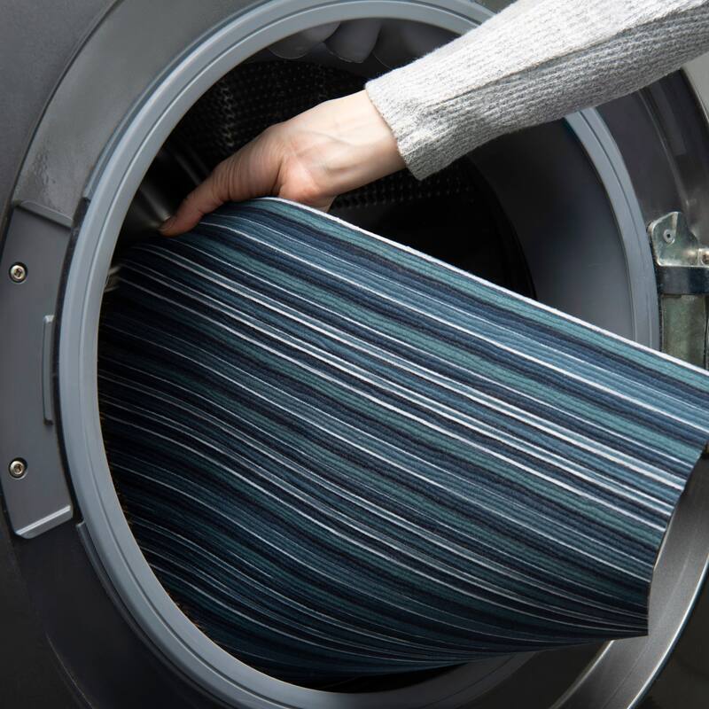 SoHome Smooth Step Striped Machine Washable Kitchen Mat, 24"x35"