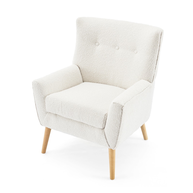 Almond 29.5" Button Tufted Accent Chair