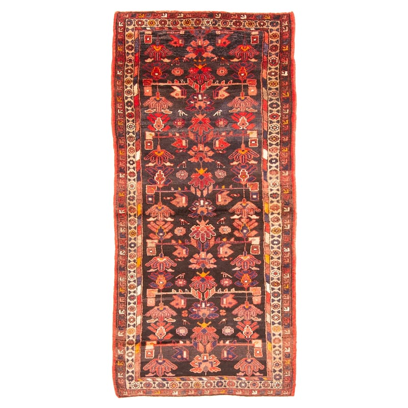 ECARPETGALLERY Hand-knotted Andelz Black Wool Rug - 3'4 x 7'6