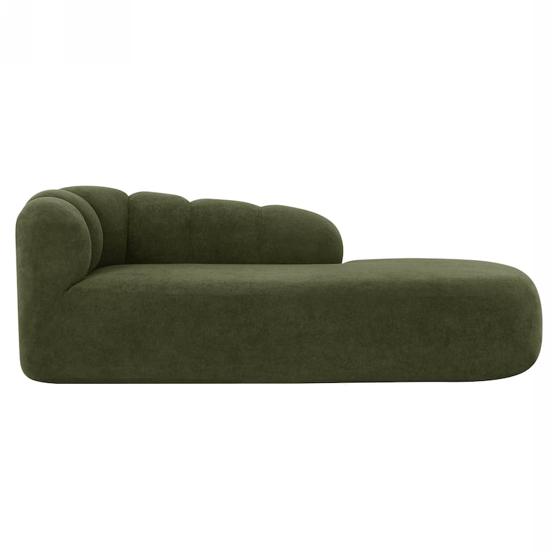 Christopher Knight Home - Modern Curved Upholstered Sofa with Sculptural Bubble Back
