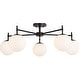 preview thumbnail 1 of 9, Vaxcel Lighting C0297 Armitage 5 Light 32" Wide Semi-Flush Ceiling Matte Black