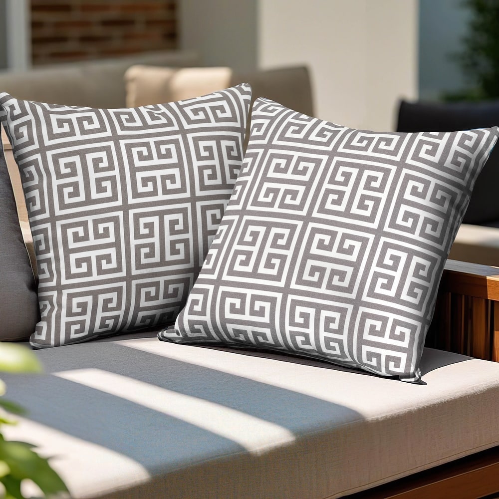 Outdoor Patio Water-Resistant Throw Pillows Set of 2