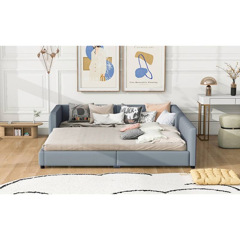 Queen Size and Twin XL Size Upholstered Platform Bed