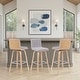 preview thumbnail 12 of 120, Skara Swivel Bar Stool, Upholstered Bar Height Chair with Bentwood Frame