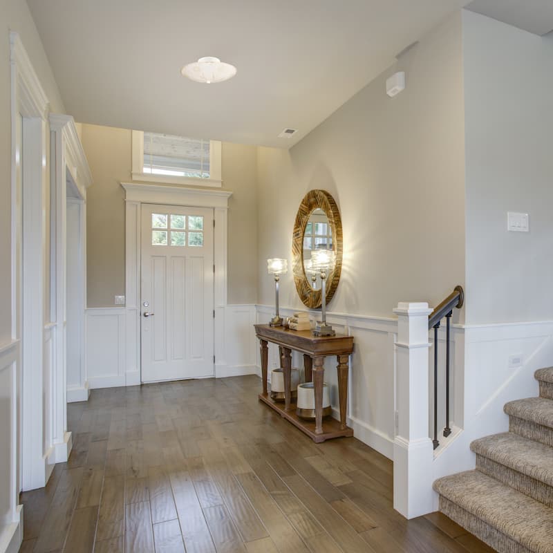 Design House Traditional 2-Light White Semi-Flush Ceiling Mount with Frosted Glass Shade - 11.4 x 11.4 x 5.8