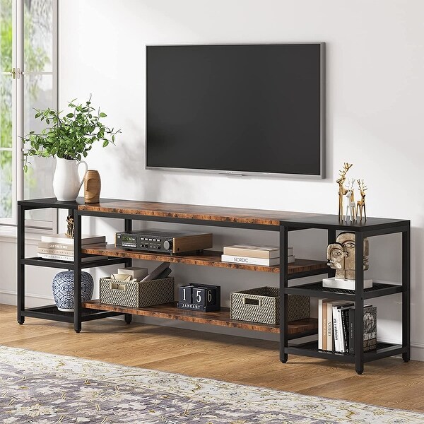 78 Inch TV Stand Industrial 3 Tier Extra Large TV Console Table On Sale Bed Bath Beyond 37127311
