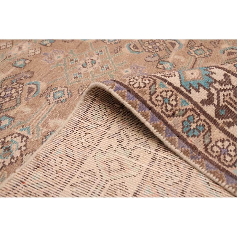 ECARPETGALLERY Hand-knotted Antalya Vintage Brown Wool Rug - 4'4 x 11'1