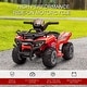 preview thumbnail 2 of 3, 6V Electric Kids Ride-On ATV Quad Car with Music, Easy Controls, Battery Powered Four Wheeler for Toddlers 18-36 Months - Red