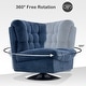 preview thumbnail 17 of 37, MCombo Swivel Accent Chair, Modern Tufted Upholstered Armless Chairs, Wide Seat Single Sofa Chair