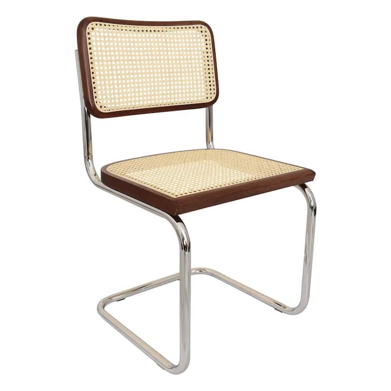 Breuer Chair Company Marcel Breuer Cesca Cane Cantilever Side Chair w/ Chrome Steel Frame (Various Wood & Cane Colors)