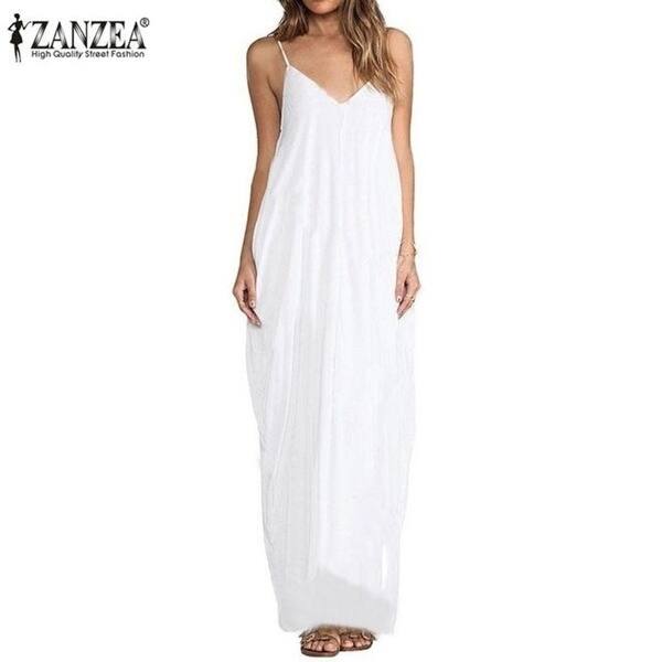Shop Zanzea 2017 Summer Women Boho Hot V Neck Sleeveless Beach