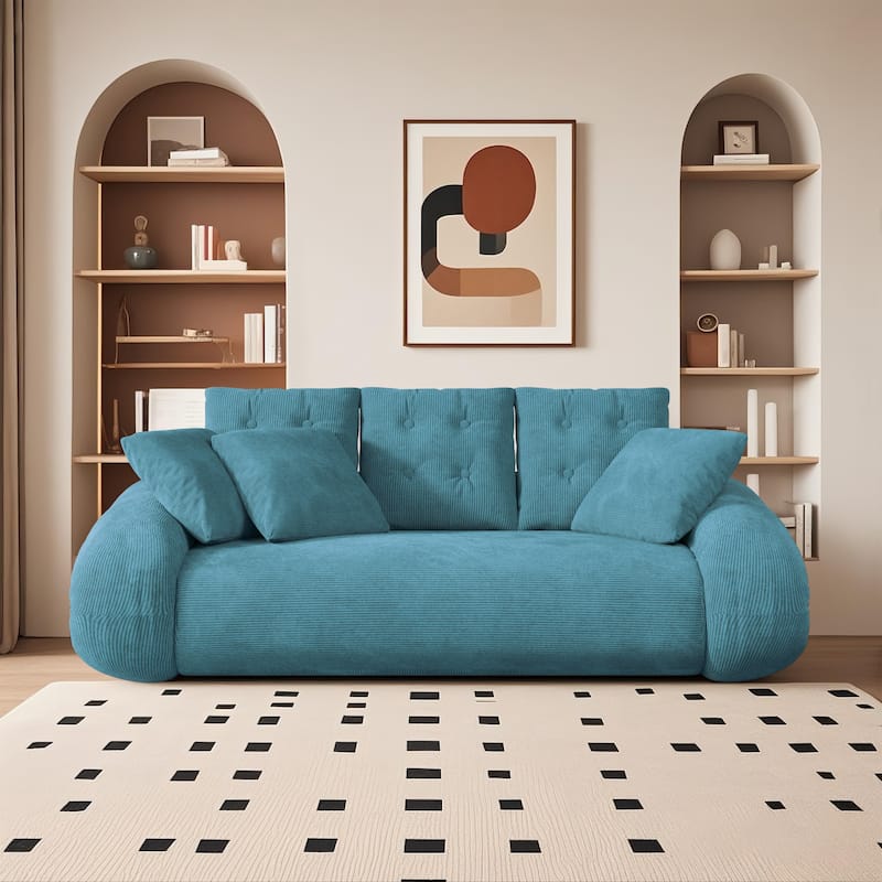 Foldable Corduroy Sleeper Sofa Bed