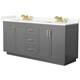 Option Dark Gray / Giotto Quartz Top / Brushed Gold