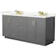 Option Dark Gray / Giotto Quartz Top / Brushed Gold