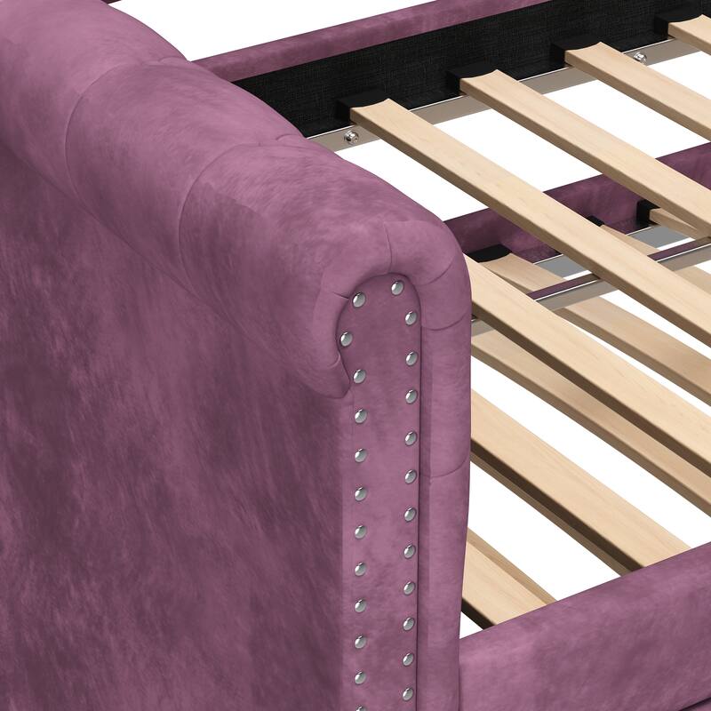 Christopher Knight Home - Augusta Velvet Upholstered Tufted Daybed with Trundle Design