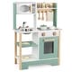 preview thumbnail 9 of 16, Costway Play Kitchen with Chalkboard Microwave Stove Dish Rack Faucet - See Details