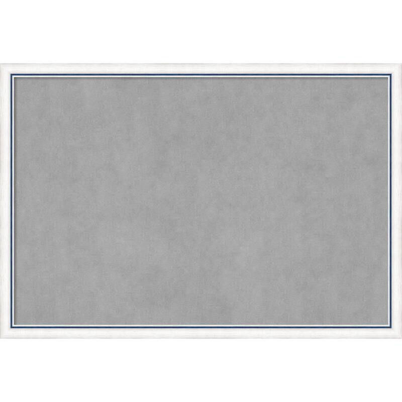 Amanti Art Morgan White Blue Framed Magnetic Board