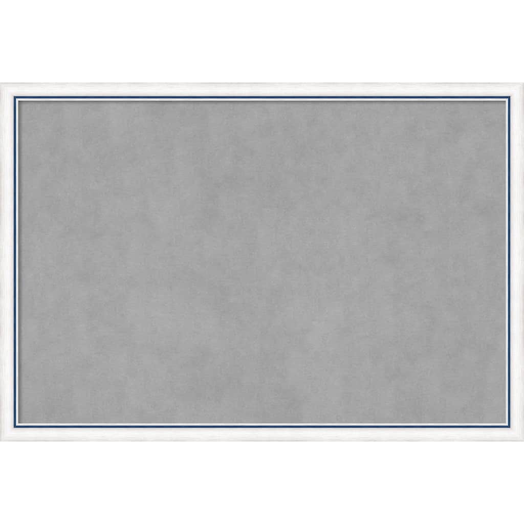 Amanti Art Morgan White Blue Framed Magnetic Board