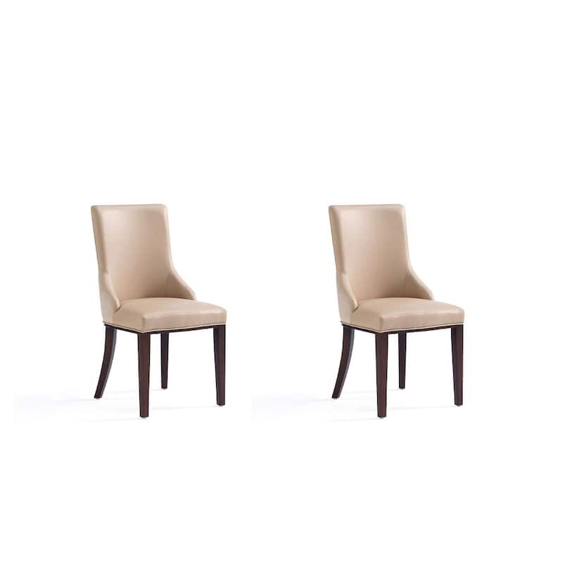 Manhattan Comfort Shubert Modern Faux Leather and Velvet Dining Chair