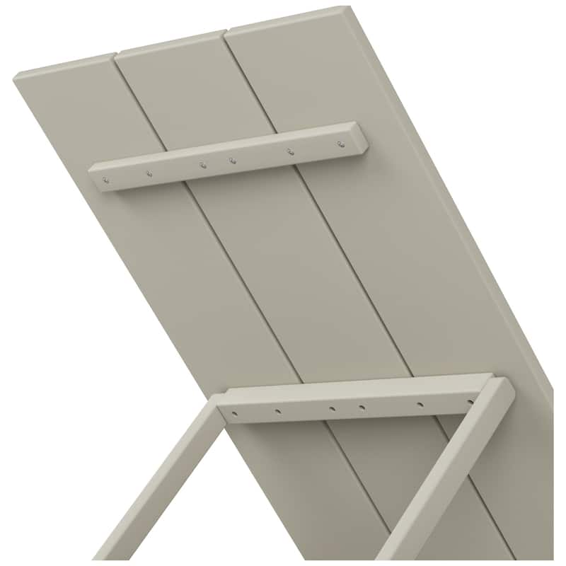 Shoreside Modern Poly Eco-Friendly All Weather Reclining Chaise Lounge With Wheels (Set Of 2)